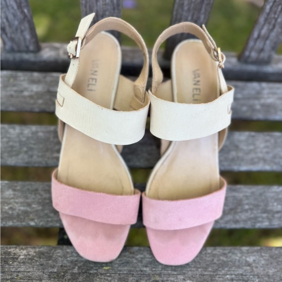 Vaneli "Corene" two-tone heeled slingback sandals - size 8M - Picture 2 of 6